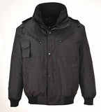 Portwest 4 in1 bomber jacket zip out sleeves bodywarmer/gillet fur liner - f465
