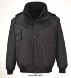 Portwest 3 in1 Bomber Jacket zip out sleeves Bodywarmer/gillet - F465 - Workwear Jackets & Fleeces - Portwest