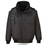 Portwest 4 in1 Bomber Jacket zip out sleeves Bodywarmer/gillet Fur Liner - F465 Workwear Jackets & Fleeces Active-Workwear