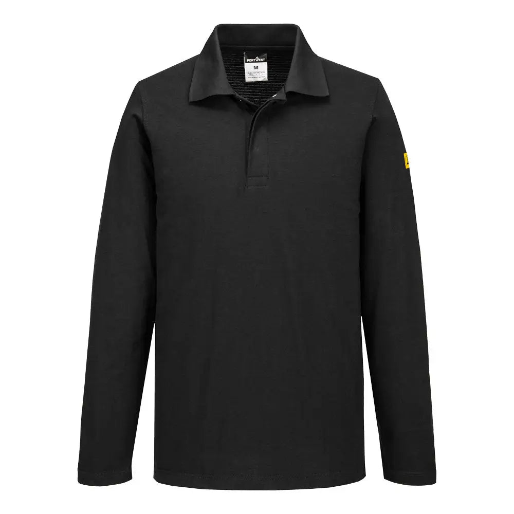 Portwest anti-static esd polo shirt l s high cotton workwear