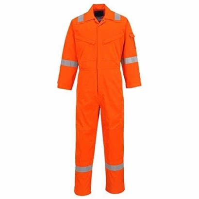 Portwest araflame inherent fr lightweight gold hi vis coverall - af53