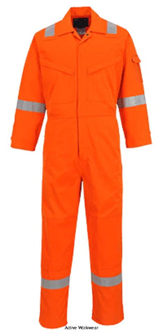 Portwest Araflame inherent FR lightweight Gold Hi Vis Coverall