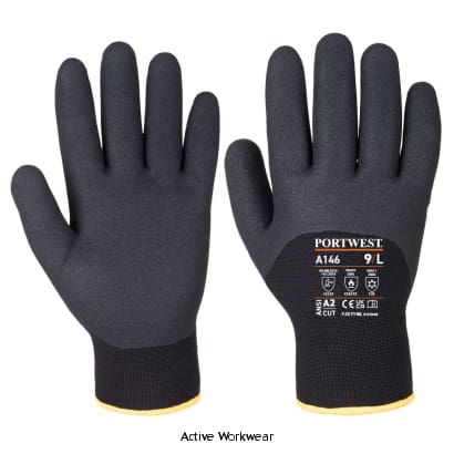 Portwest Arctic Winter Builders Grip Thermal Glove-(12 pairs) A146 ...