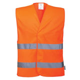 Portwest basic hi-vis 2 band vest (pack of 10 size/colour) ris 3279- c474
