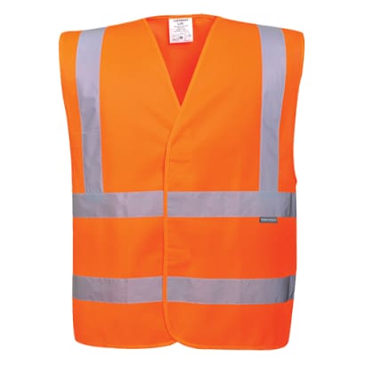 Portwest basic hi-vis vest 2 band and brace (pack of 10 a size) ris 3279- c470