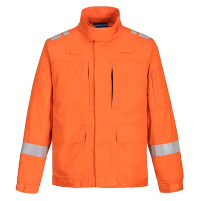 Portwest bizflame plus lightweight stretch panelled flame retardant jacket-fr601