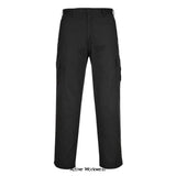 Black Portwest Budget Combat Work Trousers Warehouse and Security Uniform Trouser- C701 Active-Workwear This garment portrays all the original styling of the modern-day work trouser. Constructed from our rugged, pre-shrunk Kingsmill fabric, the Combat Trouser is built to take on the toughest of jobs. Multiple utility pockets are featured with Hook and Loop flaps for added security