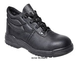 Portwest Budget Protector Safety Chukka Boot  S1P Cheap work boot  - FW10 Boots Active-Workwear A best seller cheap safety boot amongst workers in a host of trades, this style is one of the most comfortable and sturdy boots on the market. Comprehensive protection with 200 joule steel toecap, steel midsole and a slip resistant, energy absorbent heel.