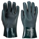 Portwest chem 270 double dipped pvc gauntlet with sandy palm