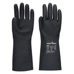 A824 butyl gauntlet work gloves with grip performance