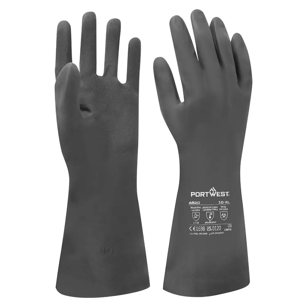 Portwest chem 380 neoprene gauntlet for workwear gloves