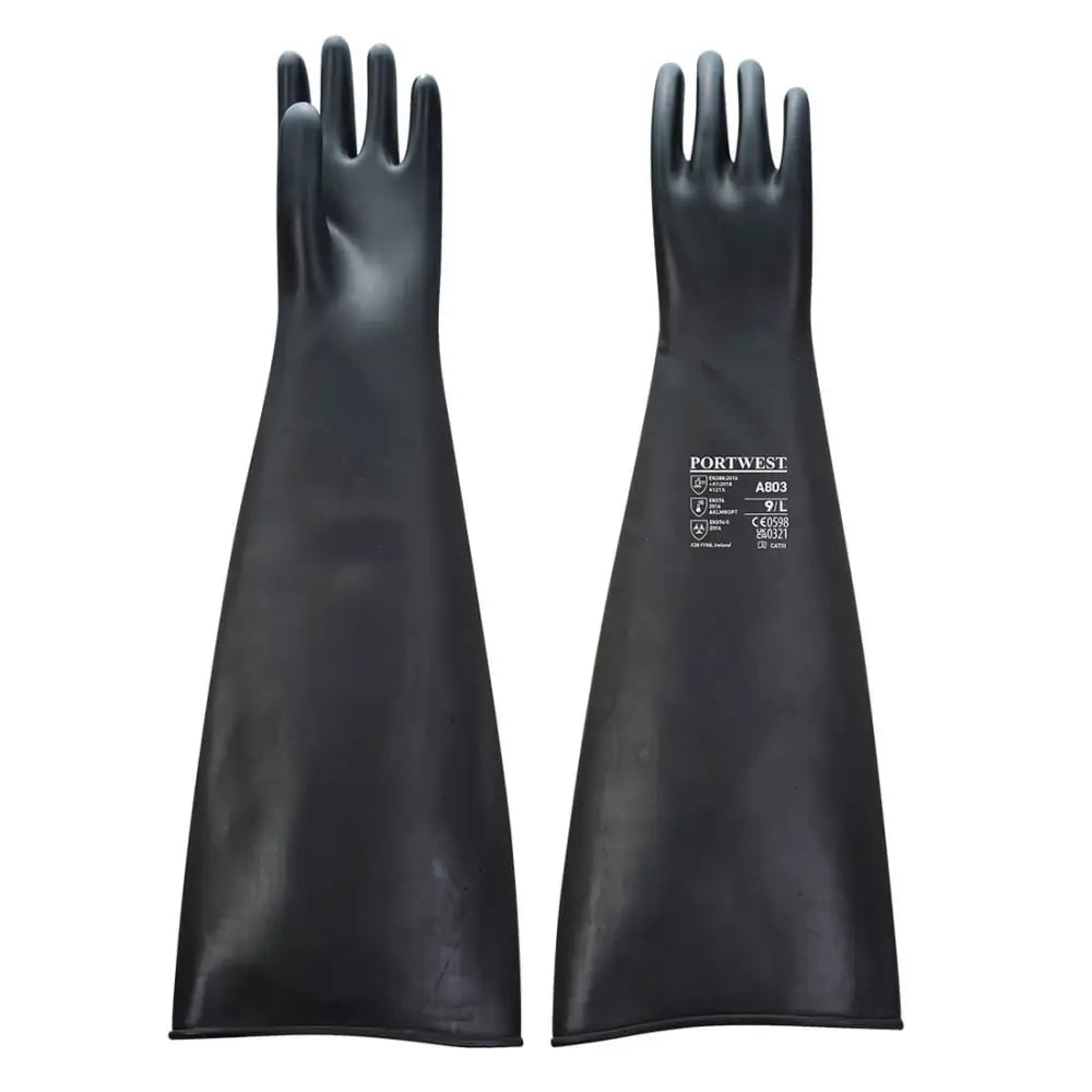 Portwest chem 600 latex heavyweight gauntlet for workwear
