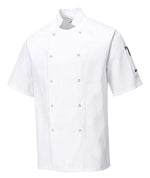 Portwest cumbria stud chefs jacket short sleeve - c733