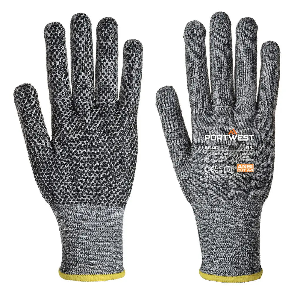 Portwest cut d13 pvc dot glove - a640