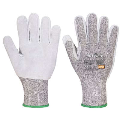 Portwest cut resistant level f leather palm glove -a674