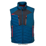 Blue Portwest DX4 Baffle Body Mapped Insulated Gilet/Bodywarmer  - DX470 Jackets & Fleeces Active-Workwear The Portwest DX470 Baffle Gilet/bodywarmer part of the new DX4 range of dynamic 4 way garments uses a body-mapped design to balance insulation and freedom of movement. Hard wearing nylon front and back panels are padded with Insulatex to keep the core body area warm. Two zipped chest pockets, side entry pockets and internal pockets offer plenty of secure storage space
