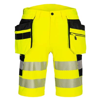 Portwest dx4 high-visibility holster pocket stretch work shorts-dx446