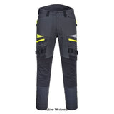 Portwest dx449 slim fit 4-way stretch work trousers with enhanced visibility and storage