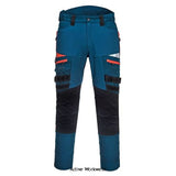 Metro Blue Portwest DX4 Slim fit 4 way stretch Work Trouser - DX449 Trousers Active-Workwear This is the non holster pocket version of the popular DX 440 work trousers The DX449 Stetch work trousers are part of the all new innovative Portwest DX4 range of dynamic 4 way stretch workwear garments. The Portwest Slim fit DX4 Work Trouser is ergonomically designed and uses the targeted placement of dynamic 4X stretch fabrics to give maximum range of movement when working. 