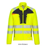 Yellow Portwest DX4 Stretch Hi-Vis Full Zip Thermal Mid Layer Top -DX481 Underwear & Thermals Active Workwear The DX4 Hi-Vis Base Layer is lightweight and breathable which assists with perfect body temperature control. The high stretch, highly durable nylon fabric complements the body-mapped design. Offering raglan sleeves and HiVis Tex Pro segmented tape for fluid movement and extra comfort.