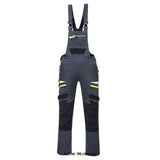 Grey Portwest DX4 Work Bib and Brace slim fit Stretch with kneepad pockets - DX441 Boilersuits & Onepieces Active-WorkwearThe Portwest DX4 slim fit work bib and brace is expertly designed for exceptional comfort, flexibility and protection. Made using dynamic 4X stretch fabrics which assures greater ease of movement. Produced with multiple innovative features including contrast paneling, reflective trims, multi-purpose pockets, extendable hems, pre-bent top loading adjustable knee pads