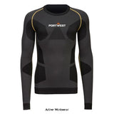 Portwest Dynamic Air Baselayer Thermal Long Sleeved Wicking Top-B173 Underwear & Thermals PortWest Active Workwear