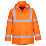 Portwest Eco Hi Vis Winter Jacket Waterproof Hi Viz Recycled -EC60 Hi Vis Jackets PortWest Active Workwear This Hi Viz jacket offers all weather protection, comfort and warmth while utilising the latest innovations in recycled fabrics. The outer shell, lining and wadding are certified recycled polyester, and the packaging is derived from sugarcane, allowing the wearer to champion sustainability without compromising on performance.
