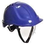 Portwest endurance plus ratchet safety helmet with visor and chin strap -pw54 head protection active-workwear