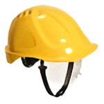 Portwest endurance plus ratchet safety helmet with visor and chin strap -pw54 head protection active-workwear