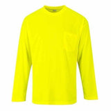 Portwest enhanced day-vis pocket long sleeve tee shirt - s579