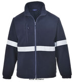 Portwest High Visibility Iona Lined Fleece Jacket - F433 Jackets & Fleeces Active-Workwear This soft fleece is designed to offer maximum protection and performance as well as providing extra visibility. Heavyweight and extremely warm, the anti-pill finish means it is completely durable. The mesh lining allows for good ventilation and increases wearer comfort. Lined for added warmth and comfort