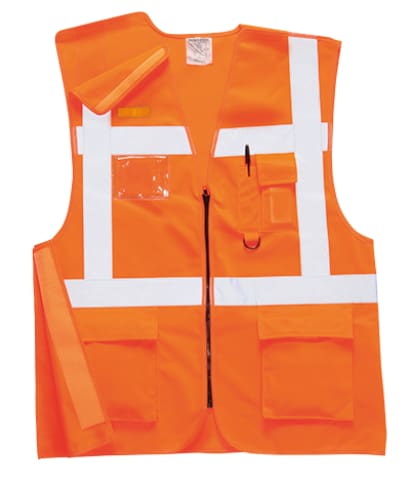 Portwest executive rail vest zipped ris 3279 - rt26