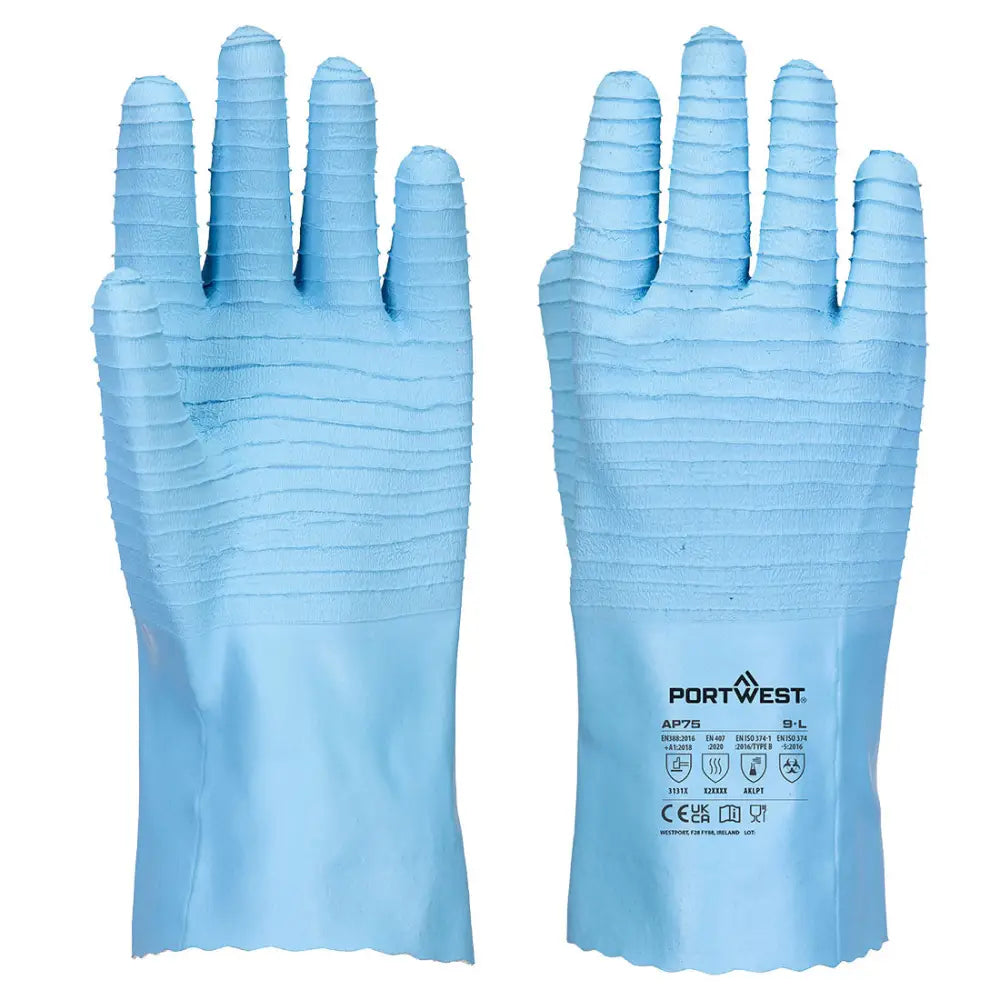 Chemical b latex gauntlet for food processing workwear