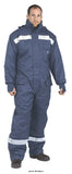 Portwest Freezer Cold-Store Freezer Coverall - CS12 Boilersuits & Onepieces Active-Workwear  Heavy-duty, all-in-one coverall for the ultimate in coldstore protection, this garment is warm yet unrestrictive. Reflective tape is used around the chest, back and legs for increased wearer visibility. Oversized hip pockets are perfect for storage and access while wearing gloves. The legs have reinforced knee patches for comfort
