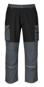 Portwest granite work trousers with kneepad pockets - ks13 trousers active-workwear