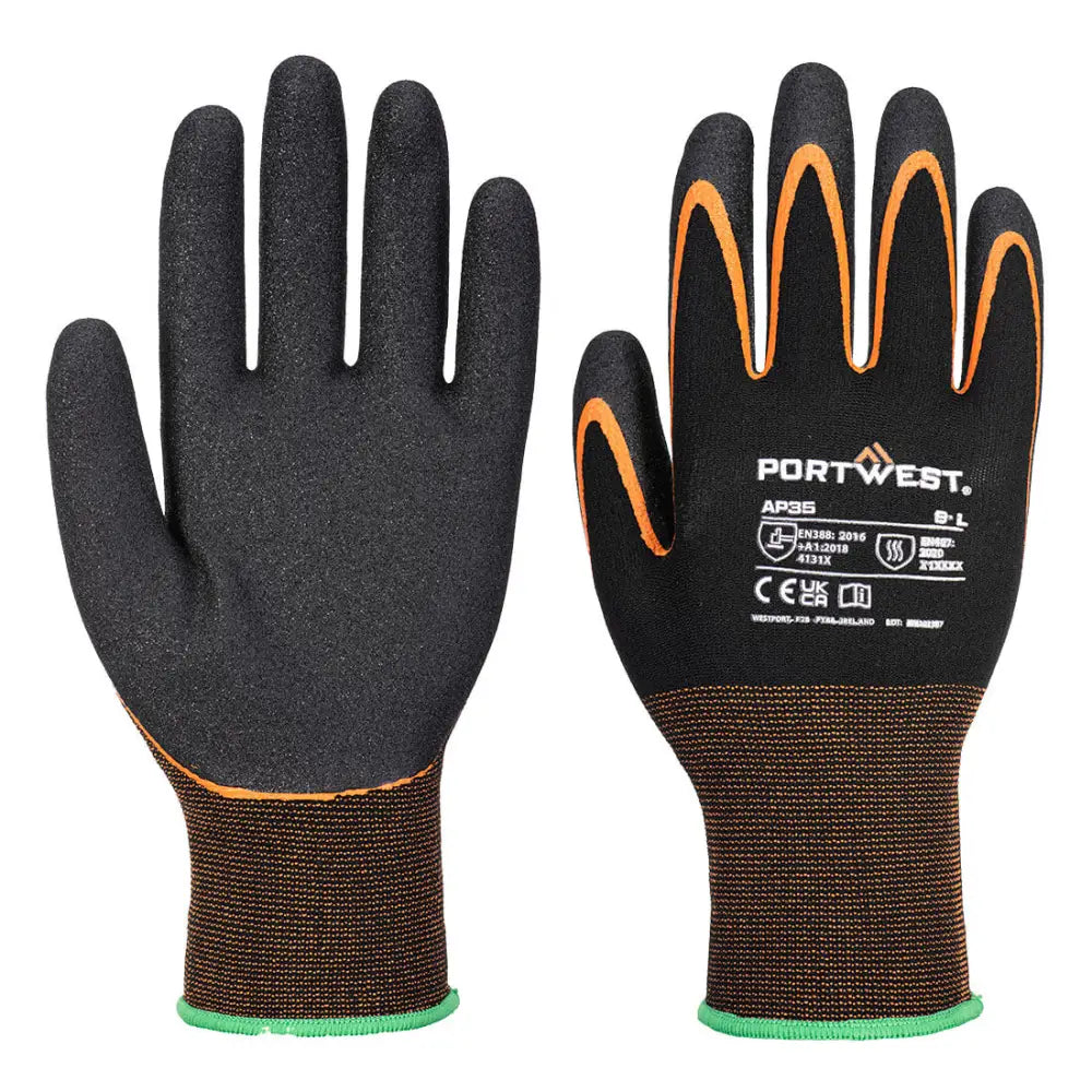 Portwest grip 15 nitrile double palm glove for oil resistance