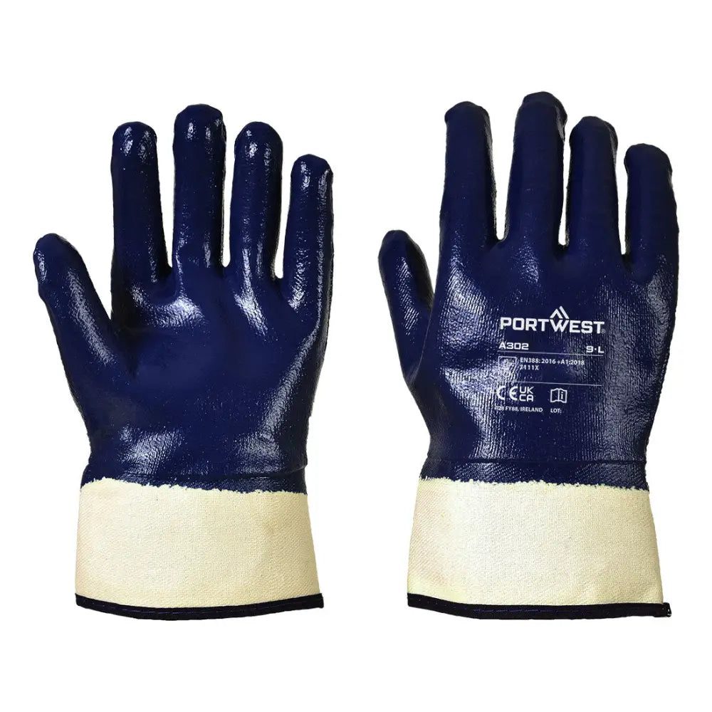 Portwest grip nitrile fully dipped safety cuff - a302