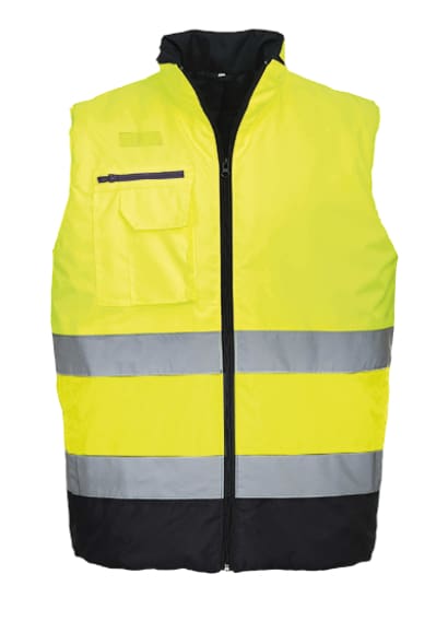 Portwest hi vis 2-tone body-warmer /gilet water resistant - s267