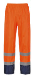 Portwest hi-vis waterproof contrast trouser - h444