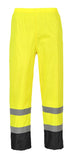 Portwest hi-vis waterproof contrast trouser - h444