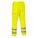 Portwest hi-vis combat work trousers with kneepad pockets - e046