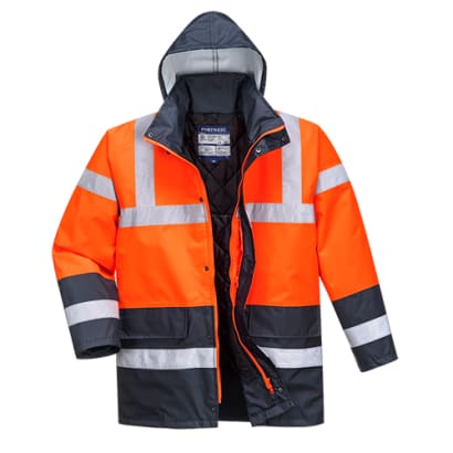 Portwest hi vis contrast two tone traffic jacket - s466