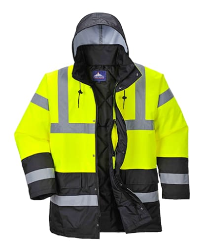 Portwest hi vis contrast two tone traffic jacket - s466