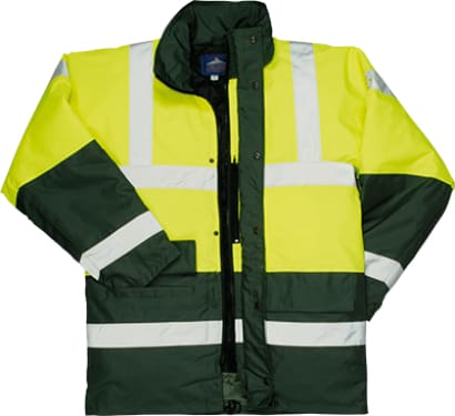 Portwest hi vis contrast two tone traffic jacket - s466