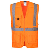 Portwest hi vis executive zipped vest with tablet pocket-c357
