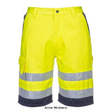 Portwest hi-vis lightweight polycotton shorts-l043