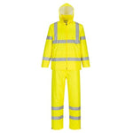 Portwest hi vis packaway rainsuit- gort rail waterproof h448