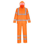 Portwest hi vis packaway rainsuit- gort rail waterproof h448