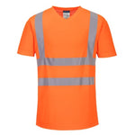 Portwest hi vis v-neck mesh inserts tee shirt viz comfort cotton -s179