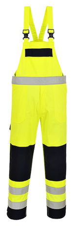 Portwest hi viz inherent multinorm fire retardant anti static bib and brace - fr63